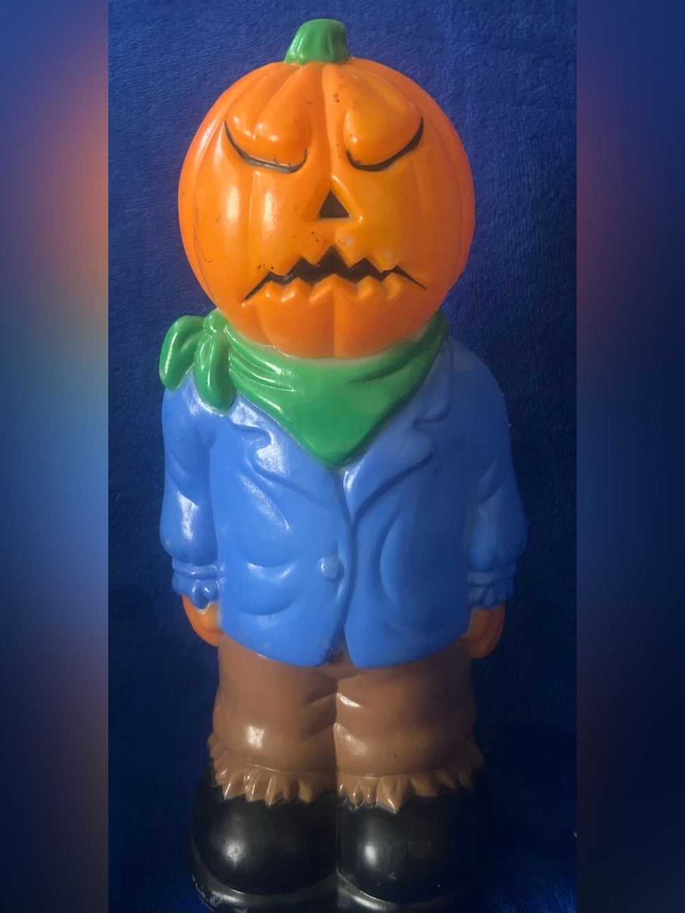 Vintage Empire Industries Halloween Boy Pumpkin Head Blow Mold!